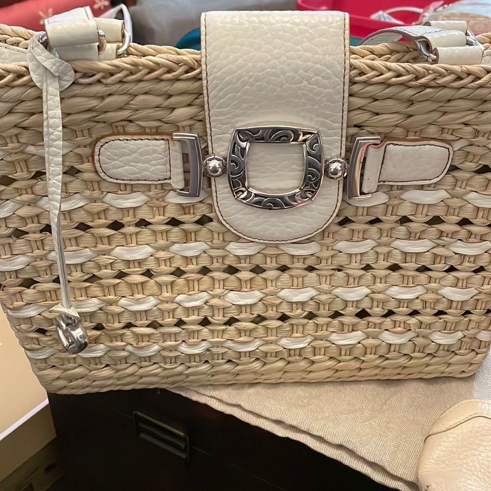 Brighton straw handbag with coin purse